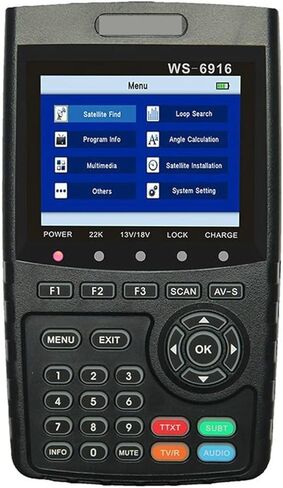 WS-6916 مكتشف الأقمار الصناعية HD DVB-S2 عالي الوضوح Satfinder WS6916 3.5 بوصة MPEG-2/MPEG-4 DVB in Kuwait