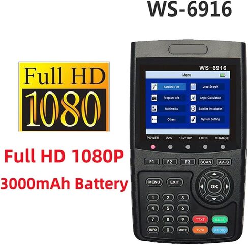 WS-6916 مكتشف الأقمار الصناعية HD DVB-S2 عالي الوضوح Satfinder WS6916 3.5 بوصة MPEG-2/MPEG-4 DVB in Kuwait