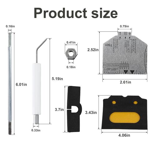 Replacement 51304 Burner Igniter/Transformer Gasket Kit & 5780 Electrode Insulator Assembly & T501 Multipurpose Gage Fits for Beckett Burner AF AFG AR SF SR，with Blast Tube up to 9" in Kuwait