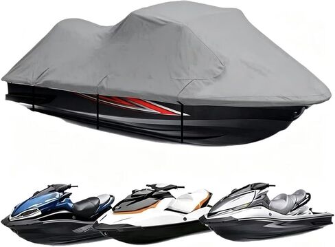 Jet Ski Cover for Yamaha VX/VX Deluxe 2016-2021 2022 2023 2024 2025 2026, Heavy Duty Water Resistant Jetski Covers, Trailerable PWC Cover, All-Weather Watercraft Cover for Outdoor Storage in Kuwait