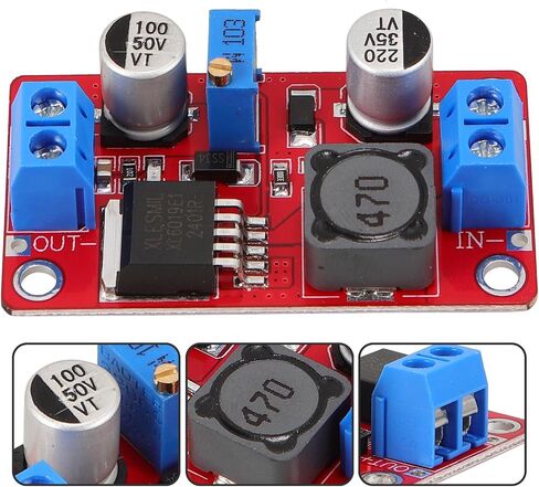 Adjustable Dc to Dc Boost Converter Power Module 5a High Power Voltage Regulator High-Efficiency Design for Hobbyists and DIY Projects in Kuwait