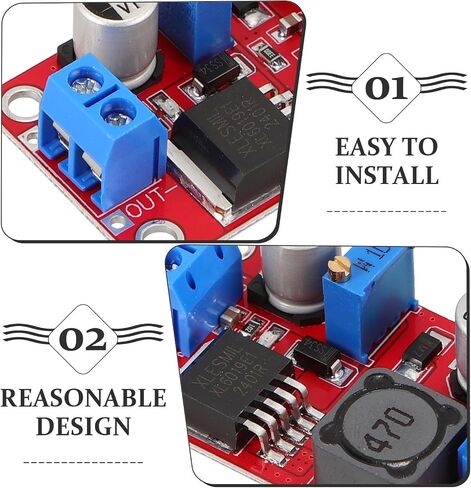 Adjustable Dc to Dc Boost Converter Power Module 5a High Power Voltage Regulator High-Efficiency Design for Hobbyists and DIY Projects in Kuwait