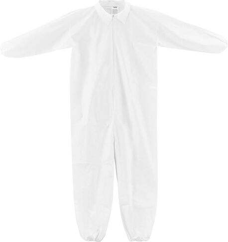 Global Industrial Disposable Microporous Coverall with Elastic Wrists & Ankles - White Large - 25 per Case in Kuwait