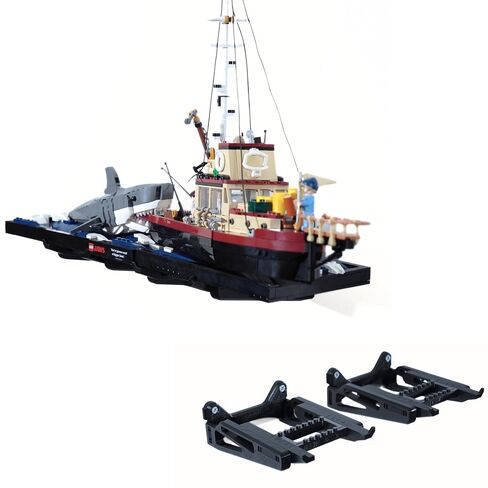 حامل حائط لجهاز Lego Jaws 21350 Diorama - حامل عرض عائم آمن وأنيق لمشهد سينمائي مميز in Kuwait
