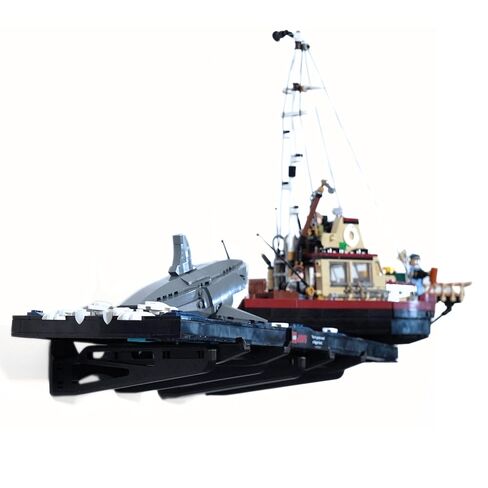 حامل حائط لجهاز Lego Jaws 21350 Diorama - حامل عرض عائم آمن وأنيق لمشهد سينمائي مميز in Kuwait