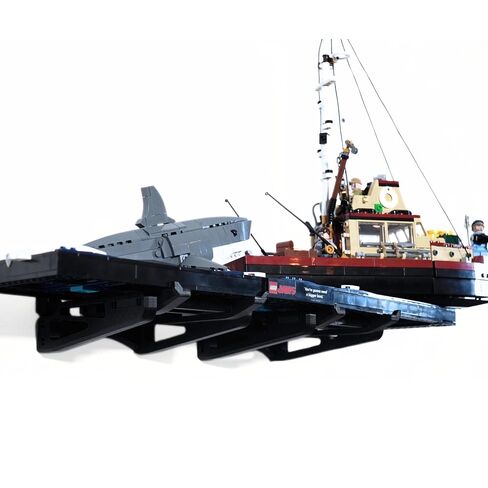 حامل حائط لجهاز Lego Jaws 21350 Diorama - حامل عرض عائم آمن وأنيق لمشهد سينمائي مميز in Kuwait