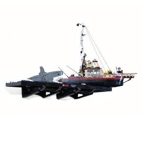 حامل حائط لجهاز Lego Jaws 21350 Diorama - حامل عرض عائم آمن وأنيق لمشهد سينمائي مميز in Kuwait