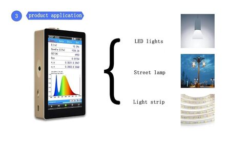 مقياس الطيف المحمول OHSP350C مع نطاق الطول الموجي 380-780 نانومتر CCT CRI Lux متر لأضواء LED المتنامية حساسية عالية، خطأ منخفض in Kuwait