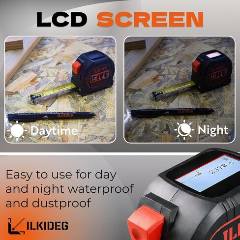 4-in-1 Digital Laser Tape Measure - Multitool Pen, 196ft Laser Measuring Tool, 16ft Measuring Tape, Crosshair Line Laser Level, Area/Volume/Pythagorean, Woodworking Tools, DIY, Ft/Ft+in/in/M Unit, edc in Saudi Arabia