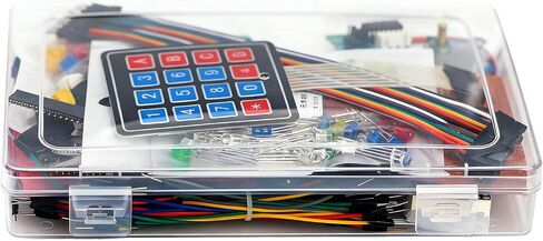 طقم لوح تجارب مكون من 294 قطعة مع وحدة إمداد الطاقة، ولوح توصيل 830 فتحة، وإضاءة LED، وأسلاك توصيل، ودبابيس صف واحد، ووحدة عرض، ولوحة PCB أحادية الجانب متوافقة مع Raspberry Pi in Kuwait