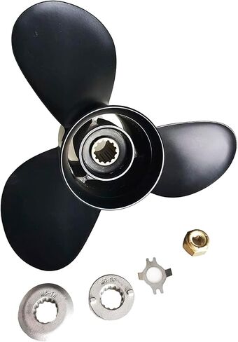 Max Motosports Boat Propeller for Mercury Mariner Outboard 25 30 35 40 45 50 55 60 70 HP Replace# 48-816704A45 10.5 x 13 Pitch 10-1/2x13 RH in Kuwait