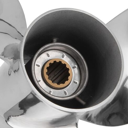 11 3/4 × 13 | ‎OEM ترقية الفولاذ المقاوم للصدأ خارجي موتو قارب المروحة تناسب محركات سوزوكي DT35C DT40 DT50/50M DT55 DT60 DT65 ، 35-65HP 13 خدد الأسنان in Kuwait