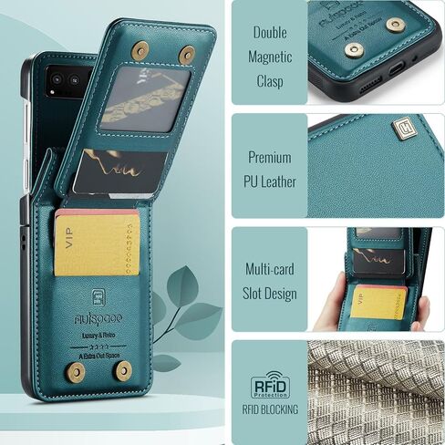ل Motorola Razr 2023 علبة مع حامل البطاقة [Crossbody & Hand Strap] Classic Retro Pu Leather Flip Cover Slot Slot Magnetic Cloture Women Men Flip Progresction for Moto Razr 2023 Red in Kuwait