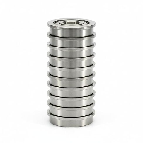 10pcs FR8-ZZ Flange Ball Bearing 1/2" x 1-1/8" x 5/16" Double Metal Shielded Deep Groove Ball Flanged Bearings in Kuwait