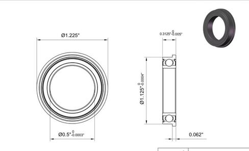 10pcs FR8-ZZ Flange Ball Bearing 1/2" x 1-1/8" x 5/16" Double Metal Shielded Deep Groove Ball Flanged Bearings in Kuwait