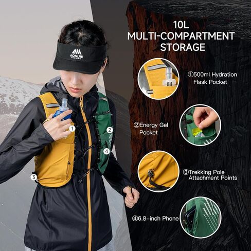 AONIJIE Running Vest for Men Women, Lightweight Hydration Vest, Breathable Running Backpack in Saudi Arabia