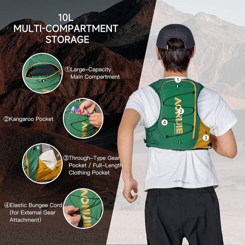 AONIJIE Running Vest for Men Women, Lightweight Hydration Vest, Breathable Running Backpack in Saudi Arabia