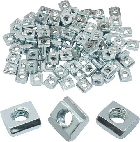 100 Pcs 2020 Series M3 Sliding T Nuts, Metric M3 Thread Slide in T-Nut with 6mm T-Slot for 20x20 Aluminum Extrusion CNC Router Build Rail & 3D Printer Frame Assembly in Saudi Arabia