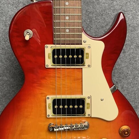P90 High Output Pickup Set,Alnico V Single Coil Bridge & Neck Pickups for Les Paul P90 Style Humbucker Size Electric Guitar (Gold) in Kuwait