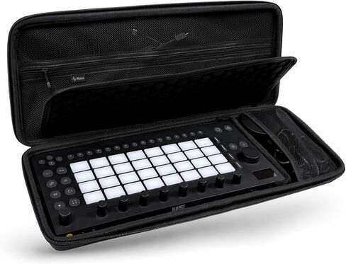 MIDI Controller Case, Compatible with Ableton Move and Arturia MicroLab MK3, Built-in Mesh Pocket and Cable Compartment, Fixed Design, Ideal for Travel and Live Performance in Kuwait