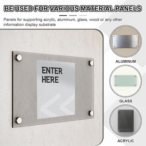 PATIKIL 3/4x2" Standoff Screws, 16 Pack Stainless Steel Stand Off Wall Mounts Wall Sign Mounting Hardware Advertising Standoff Nail for Hanging Acrylic Signs Picture Frame, Silver in Kuwait