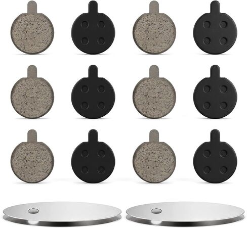 6 Pairs Bike Disc Brake Pads for Mountain Bicycles Electric Scooters Ebike Brake Pads Replacement, Low Noise Semi Metal Smooth Braking Force for Outdoor Camping in Kuwait