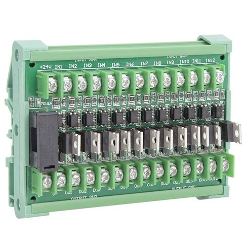 لوحة مضخم إشارة PLC 12 وحدة تتابع عزل القناة مدخل NPN مخرج PNP DC12-36V لتعزيز الأتمتة الصناعية ومعالجة الإشارات الفعالة in Kuwait