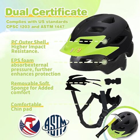 Kids Bike Helmet for Boys Girls Ages 5-14, CPSC Certified Multi-Sport Adjustable Lightweight Bicycle Helmet with Unique Graffiti Design for Cycling Skateboard Scooter Roller Skating in Kuwait