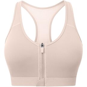 Racerback Bras for Women,Womens Sports Bra | High Impact,No Underwire,Front Zipper,Stretch,Mesh Breathable,Comfortable,Workout,Athletic,Running,Gym,Activewear in Kuwait