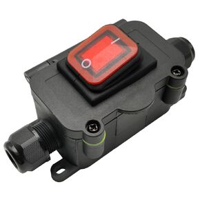 IP65 Waterproof Inline Cord Switch DC 12V-24V 30A DPST 4Pin 2 Position On Off Outdoor Toggle Switch with Red Light Rocker Button,Two-Side Entry & Exit Line in Saudi Arabia