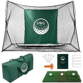 SWG Lab™ Golf Net 10x7ft | Heavy-Duty Practice Net and Hitting Net for Driver and Irons | for Backyard Driving Real Golf Balls, Garage & Indoor in Kuwait