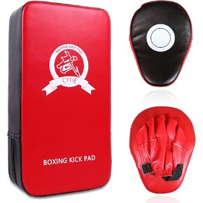 2-in-1 Boxing Pads Set, Punch Mitts & Kick Pad Combo for Kids & Adults, Adjustable MMA Training Gear for Boxing, Kickboxing, Karate & Taekwondo, Shock Absorbing, Indoor Outdoor Practice in Kuwait