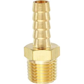 METALLIXITY 1 قطعة خرطوم نحاسي بارب إلى محولات ذكر NPT 5/16 بوصة بارب × 1/4 بوصة NPT ذكر للسيارات والدراجات النارية والبحرية والشاحنات وأنظمة الوقود RV in Kuwait