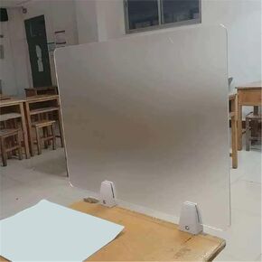 مقسم مكتب شفاف مقاس 16 بوصة × 20 بوصة × 24 بوصة × 28 بوصة × 32 بوصة × 36 بوصة × 40 بوصة × 44 بوصة × 48 بوصة، شاشة طاولة شبه شفافة للمكتب/محطة العمل/الدراسة/الطاولة، لوحة سطح المكتب بلوري (قطعة واحدة، 24 بوصة طول × 32 بوصة ارتفاع) in Kuwait
