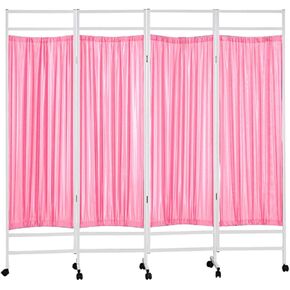 Medical Privacy Screen,6ft High Foldable Room Divider,3 4 5 6Panels Portable Room Divider with Wheels for Hospitals/Beauty Salon/Office (Color : Brown, Size : 6-Panel) in Kuwait