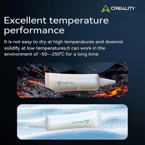 عصا صمغ للطابعة ثلاثية الأبعاد من Creality + معجون حراري + حزمة طباعة ثلاثية الأبعاد من مادة التشحيم مع عصا صمغ تقلل من الاعوجاج وموصلية حرارية عالية، معجون حراري مقاوم 250 درجة مئوية وضوضاء عديمة الرائحة تقلل من مادة التشحيم in Kuwait