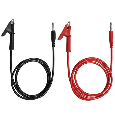 2 حزمة من الرصاص اختبار المكونات الموز، كابل سلك مشبك التمساح 4 مم، مجموعة كابل 14AWG لمقياس متعدد، راسم الذبذبات 3 أقدام in Kuwait