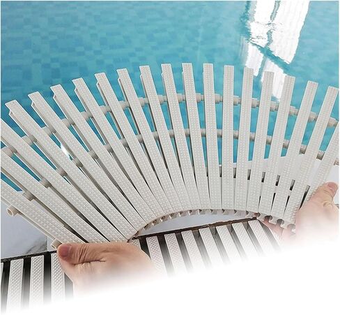 Durable Swimming Pool Drainage Overflow Grate with Interlocking Cover Strip & 3-Hole Plug - Weather-Resistant, Easy Installation for Driveways & Patios in Kuwait