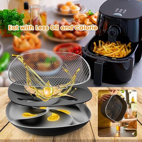 استبدال صينية المقلاة الهوائية لمقلاة الهواء فيليبس HD9630 XXL، 9 بوصة × 8.6 بوصة SUS 304 مقلاة هوائية من الفولاذ المقاوم للصدأ XXL سلة قطع غيار لمقلاة الهواء فيليبس HD9656 HD9760 HD9860 HD9870 in Kuwait
