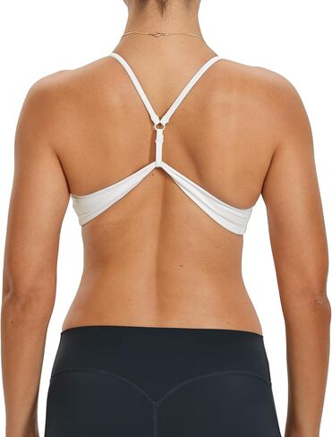 MEIVSO Womens Y Back Sport Bra Padded Spaghetti Strap Yoga Bra for Workout in Kuwait
