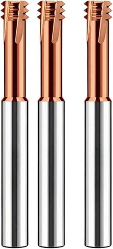 CNC Machine Solid Carbide cemented carbide Long Shank 100L Three Row Thread Milling Cutter M2 M3 M4 M5 M6 M8 M10 M12 M14(M12X1.75XD10X100L,For Steel) in Kuwait