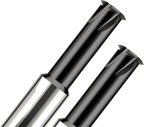 CNC 60 درجة كربيد طويل عرقوب 100L واحد الأسنان موضوع قاطعة المطحنة M2 M2.5 M3 M4 M5 M6 M8 مطحنة المطاحن (M12X1.75XD10X75L) in Kuwait