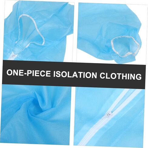 Veemoon Disposable One-Piece Protective Coveralls Hood Non-Woven Fabric Size L for Height 165-170cm Isolation Labor Suit for Safety and Protection in Kuwait