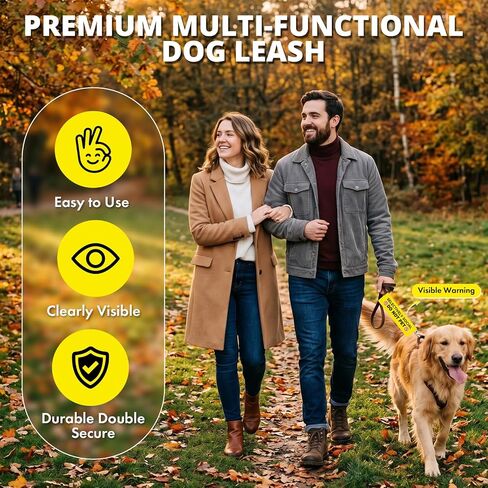 Blind Dog Ask Before Petting Pet Leash for Dogs, Funny Dog Leash Wrap for Pet Dog Lovers Owners Gift (Yellow) in Saudi Arabia