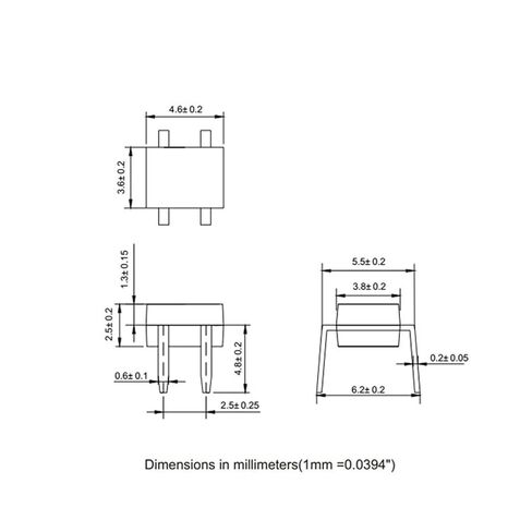 100 قطعة MB6M SMD مقوم الجسر DIP-4 كومة 0.8A/600V in Kuwait