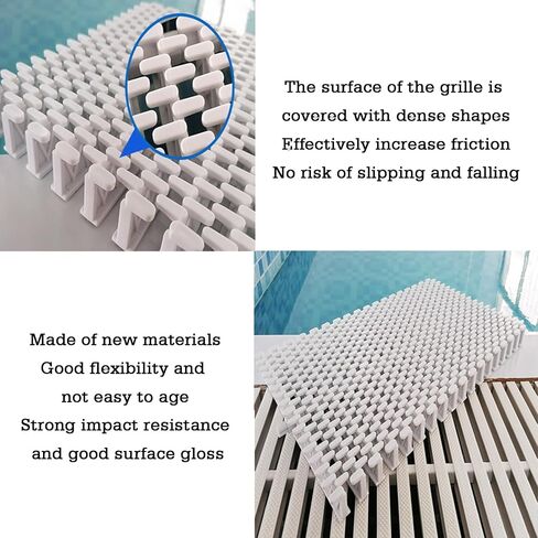 Serrated Grate Covers for Swimming Pools, Showers & Walkways - Durable Overflow Drainage Solutions for Commercial & Residential Use, Non-Slip Design in Kuwait