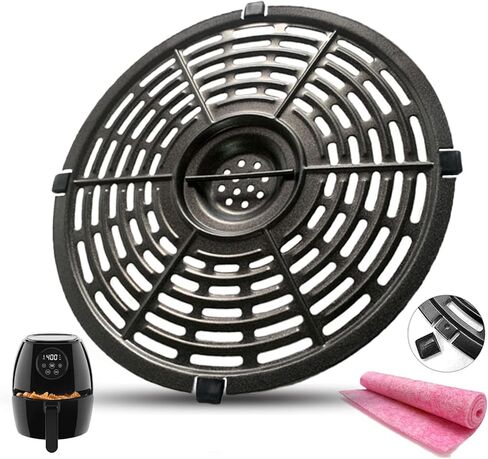 ALJ 4QT Air Fryer Grill Pan for Gourmia GAF414 Digital Air Fryers, Upgraded Nonstick Air Fryer Grill Plate Crisper Plate Tray Rack Insert Grate Grid Shelf for Gourmia 4QT Air Fryer, Dishwasher Safe in Saudi Arabia