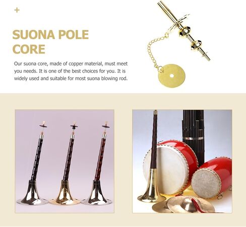 Artibetter Copper Core Suona Repair Accessory Suona Inch Core Wind Instrument Maintenance Part Cucurbit Disk Musical Instrument Accessory for Folk in Kuwait
