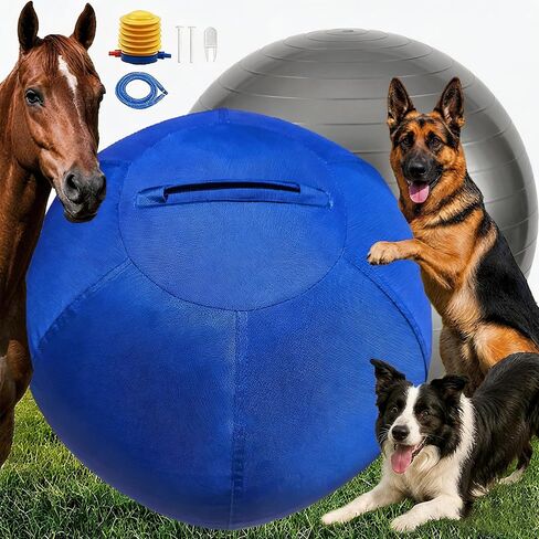 Herding Ball for Dogs, 22" Herding Ball, Thickened and Durable Explosion-Proof Material, Suitable for Australian Shepherds, Cattle Dogs, Border Collies, and Medium to Large Dog Breeds, Blue in Saudi Arabia