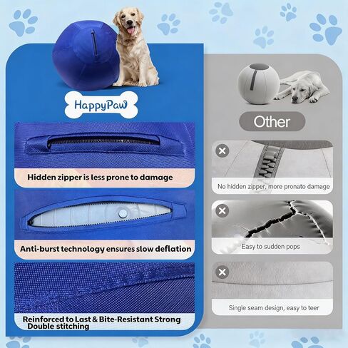 Herding Ball for Dogs, 22" Herding Ball, Thickened and Durable Explosion-Proof Material, Suitable for Australian Shepherds, Cattle Dogs, Border Collies, and Medium to Large Dog Breeds, Blue in Saudi Arabia
